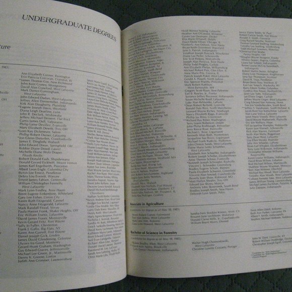 🎓 Purdue University 1985 Commencement Program - Picture 6 of 8